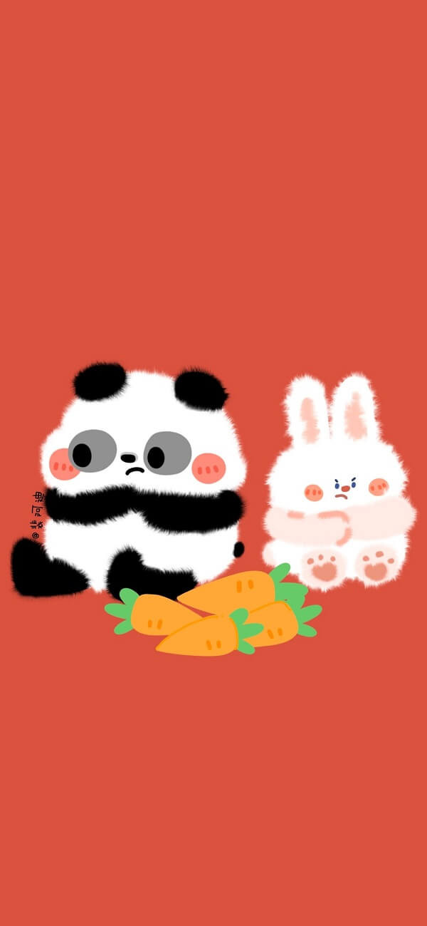 Hình nền cà rốt hoạt hình vui nhộn