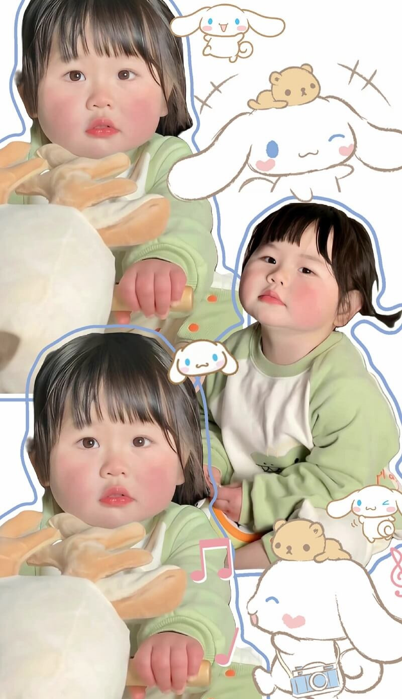 Hình nền em bé trong trang phục đáng yêu