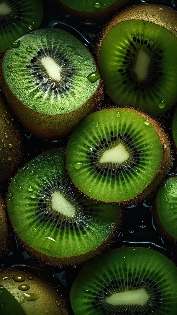 Hình nền kiwi với nền gỗ