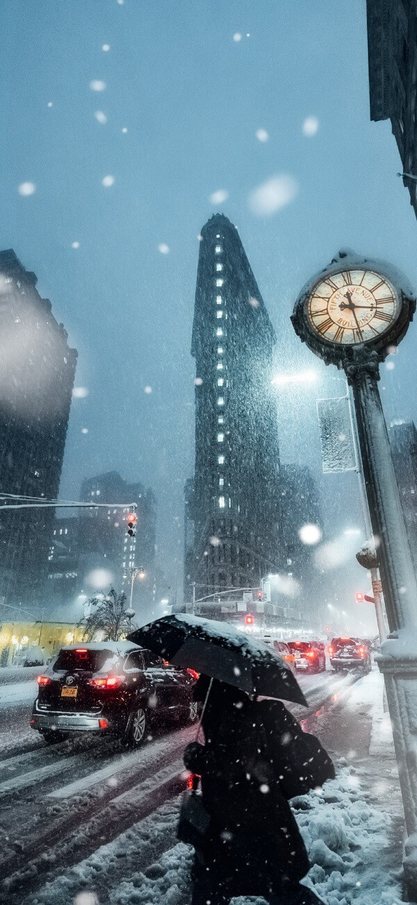 Hình nền điện thoại thành phố với phong cảnh hoàng hôn