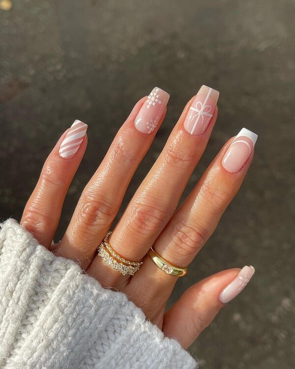 Mẫu nail màu hồng nhạt nhẹ nhàng