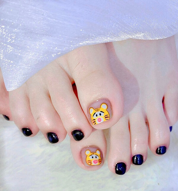 Nail chân màu pastel