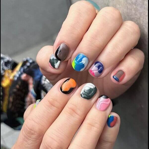 Mẫu nail đơn giản cho móng ngắn 5