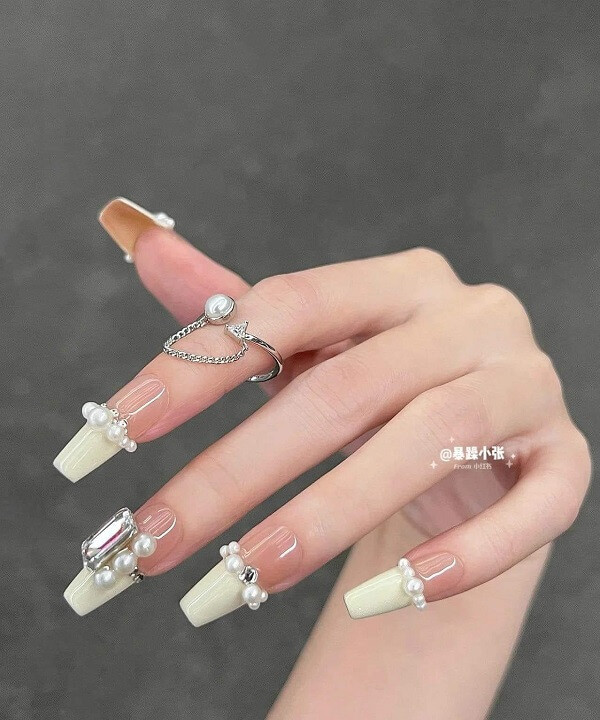 Mẫu nail ombre hồng 3
